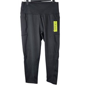 Active Motion 3/4 Leggings Women's Large Capri Athletic Pants‎ Black